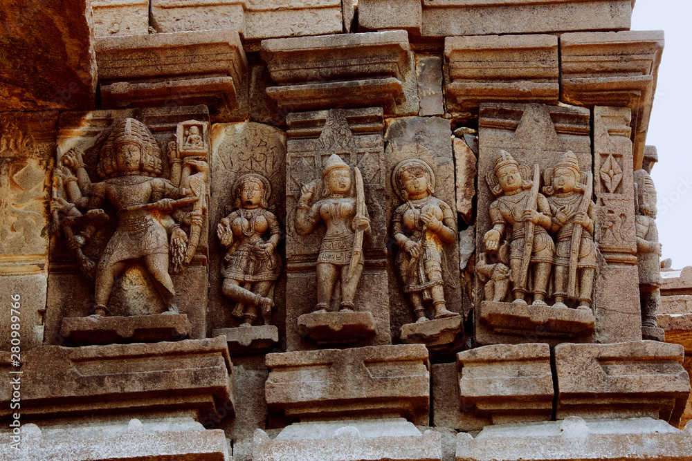 Ramayana Carvings, Palasnath Temple, Palasdev on backwaters of Ujani dam Maharashtra. Ramayana Carvings, Palasnath Temple, Palasdev on backwaters of Ujani dam Maharashtra.