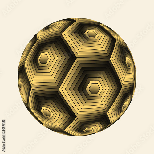 hexagonal lights beehive sphere black gold