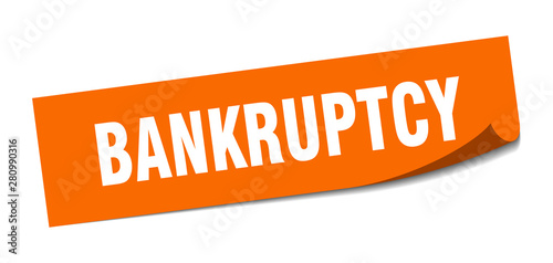 bankruptcy sticker. bankruptcy square isolated sign. bankruptcy