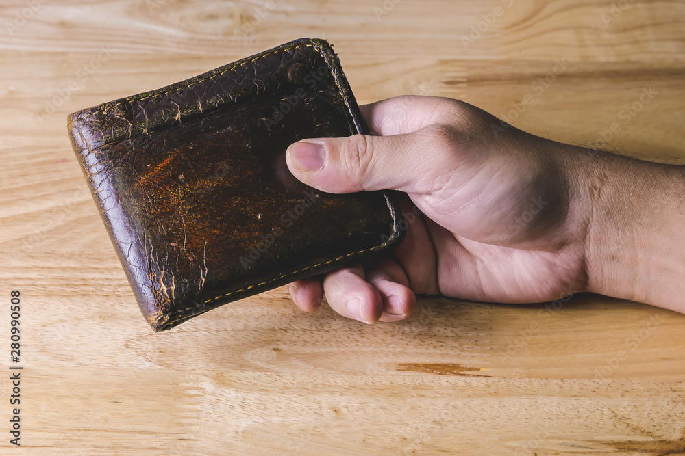 save money for investment concept hand hold a wallet save money for investment concept hand hold a wallet