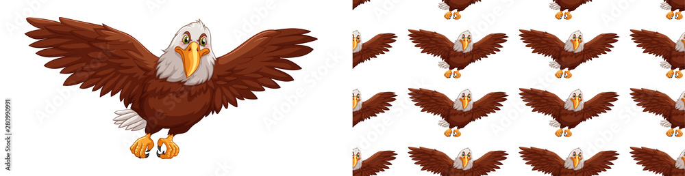 Seamless and isolated animal pattern cartoon Seamless and isolated animal pattern cartoon