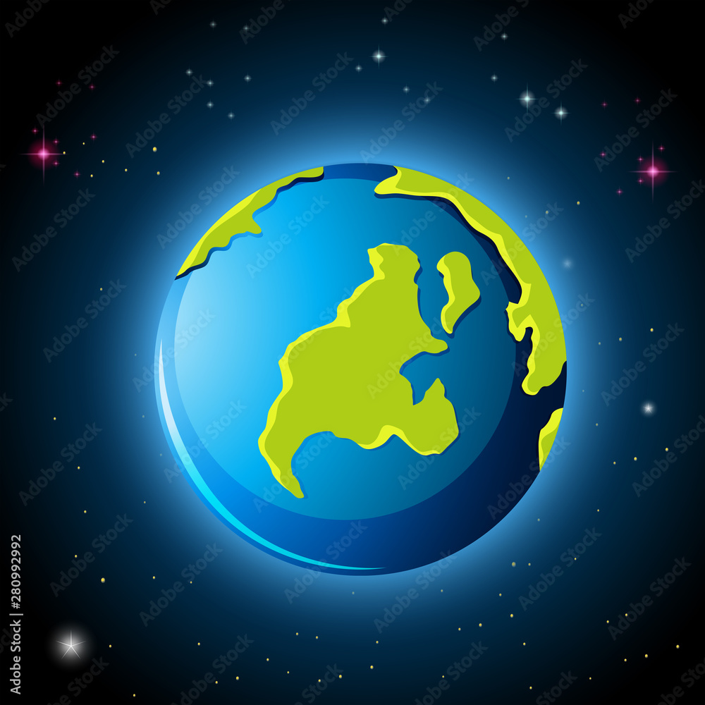 Planet earth in space Planet earth in space