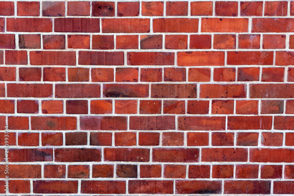 Close up of a red brick-wall - Image Close up of a red brick-wall - Image