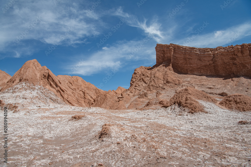 red rock canyon in Atacama desert