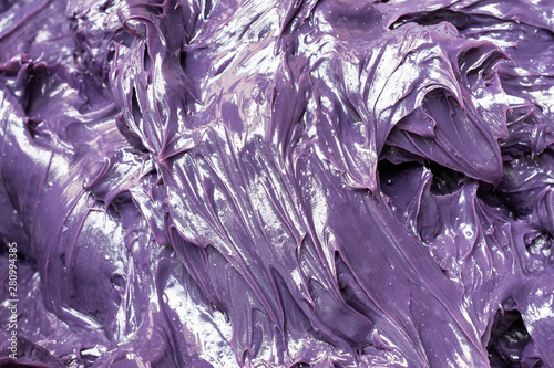 close up of purple grease for machinery lubrication