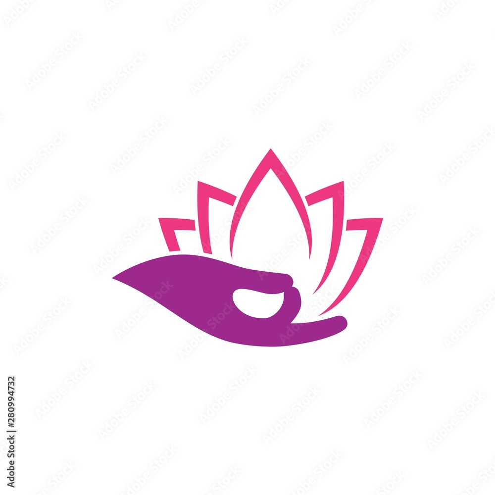 Obraz premium yoga logo template
