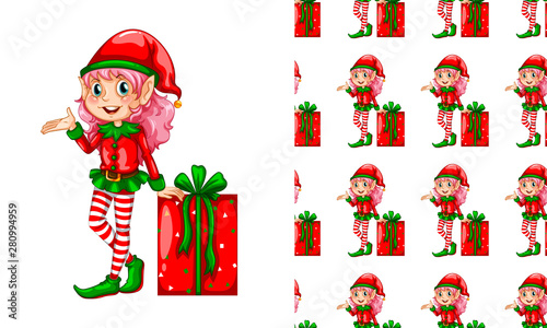 Seamless pattern for wallpaper, wrapping isolated on white
