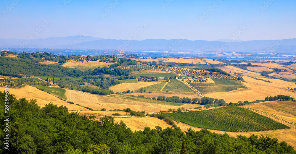 Hügelige Landschaft, Toskana Italien