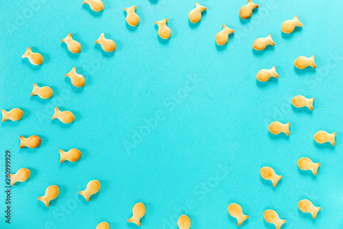 blue background with many small fish from cookies