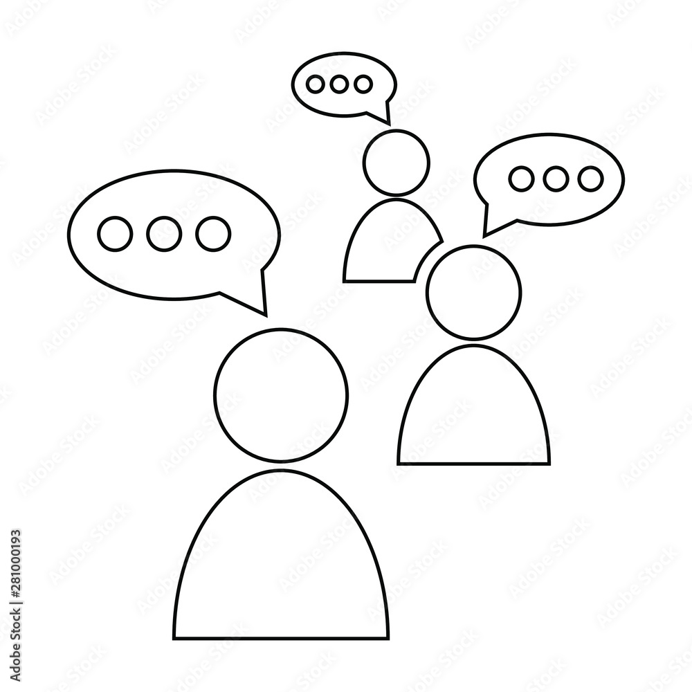 Bubble speak icon vector trendy style. Chat illustration symbol.