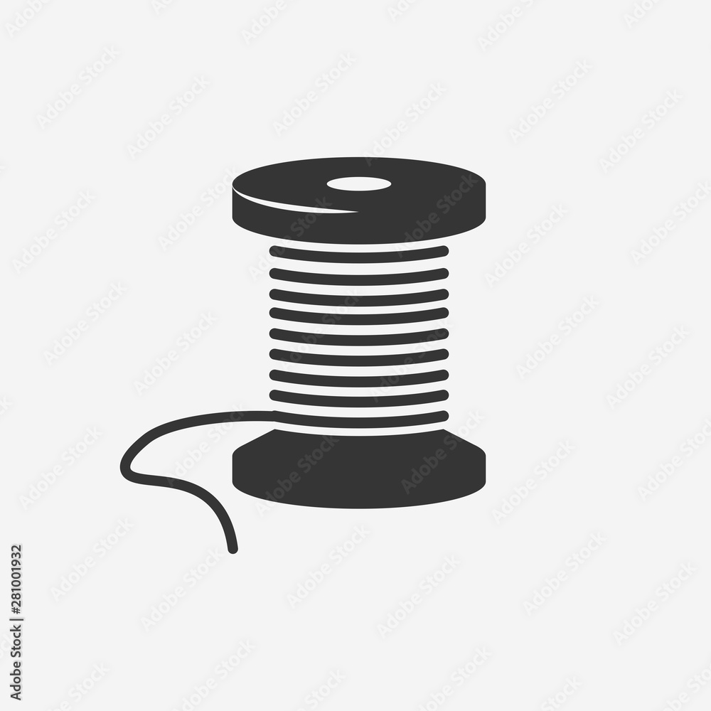 Thread reel, sewing, tailor icon. New trendy thread reel vector ...