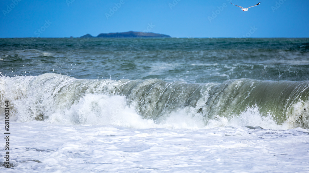 Fototapeta premium stormy ocean scenery background