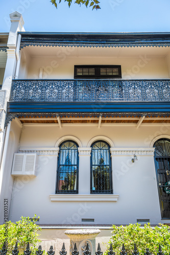 Photography a typical terrace house in Sydney Australia