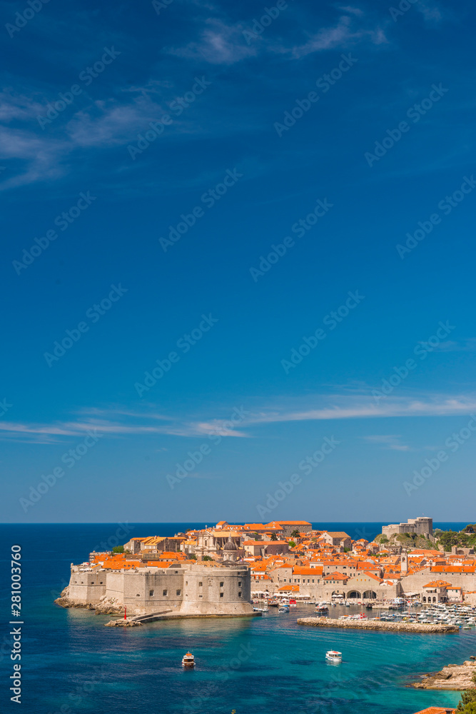 Aerial view of Dubrovnik old town, Dubrovnik, Croatia Aerial view of Dubrovnik old town, Dubrovnik, Croatia