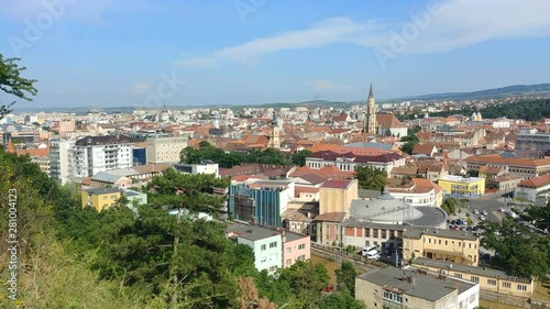 Panoramic view of Cluj-Napoca city in the heart of Transylvania, Romania  photo