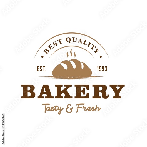 Bakery labels, emblem, badges and design elements, logo vector on white background