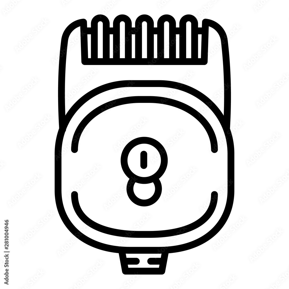 Woman shaver icon. Outline woman shaver vector icon for web design isolated on white background Woman shaver icon. Outline woman shaver vector icon for web design isolated on white background