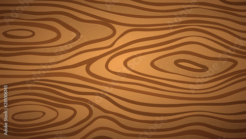 Dark brown closeup wooden cutting, chopping board, table or floor surface. Wood texture. Vector illustration