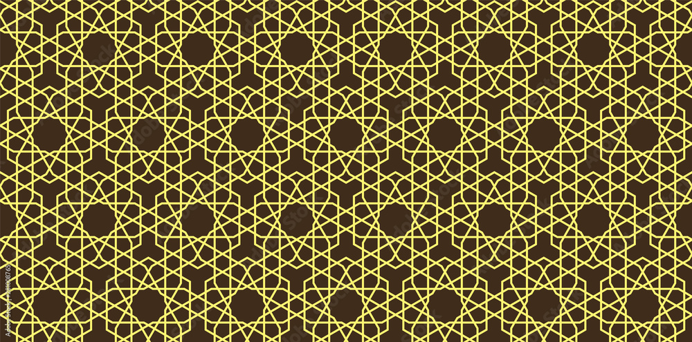 Arabic ornamental seamless pattern. Vector illustration.