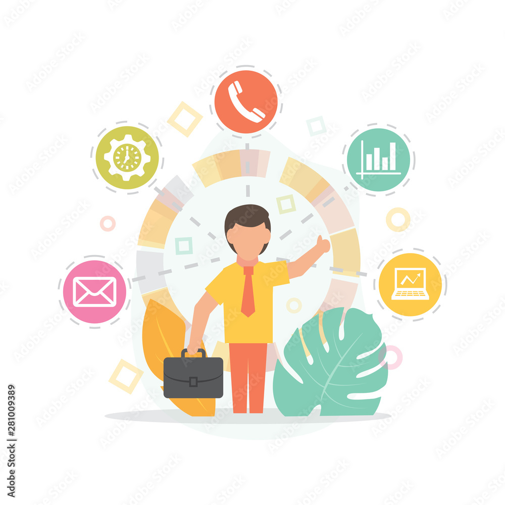 Businessman Business concept Vector illustration for business design and infographic Businessman Business concept Vector illustration for business design and infographic