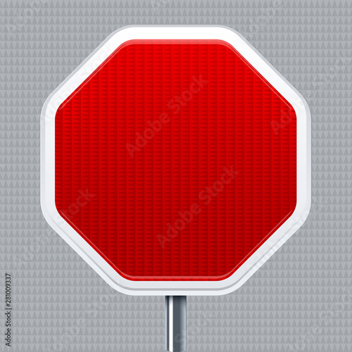 Stop signal. Traffic road s...