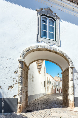 Traditional architecture of the city of Faro capital of the Algarve in Portugal © Enrique del Barrio