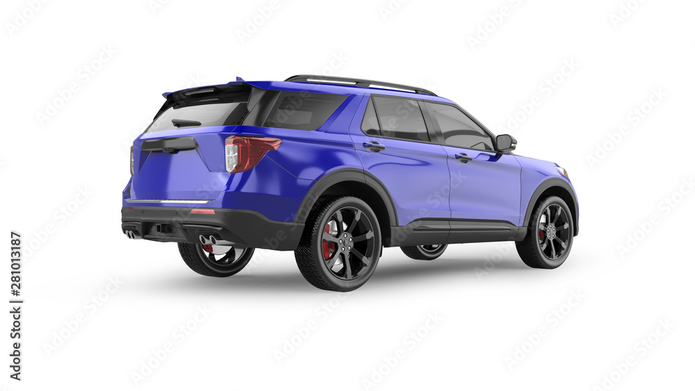 Modern SUV Isolated on White