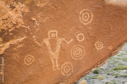 The Juggler Petroglyph Panel, San Rafael Swell, Utah photo