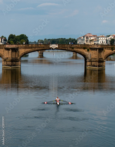 Rowers on the River Arno