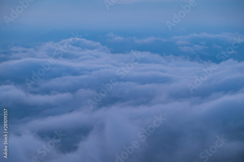 Fototapeta Naklejka Na Ścianę i Meble -  fog and cloud mountain valley landscape