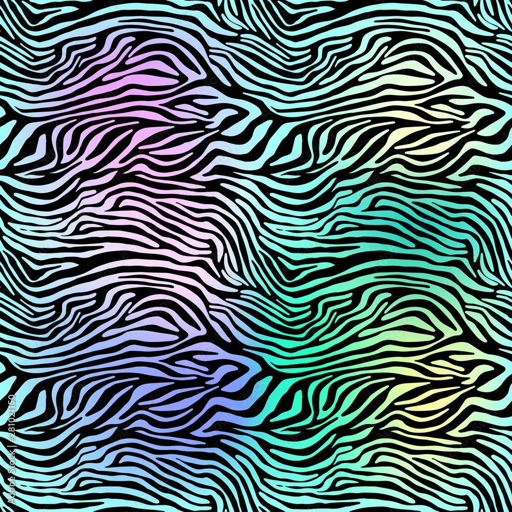 Animal print. Zebra/Tiger ornament. Seamless pattern.