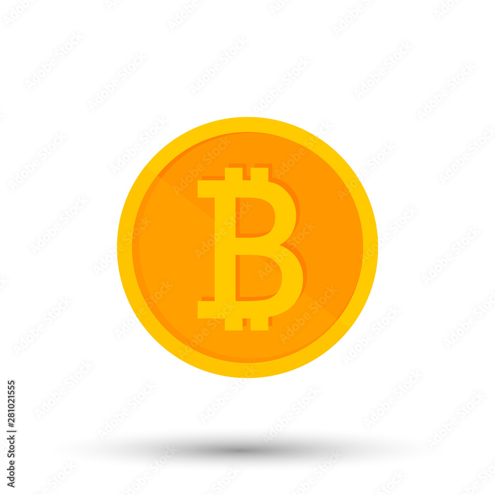 Crypto currency is a penny of golden color on a white background Crypto currency is a penny of golden color on a white background