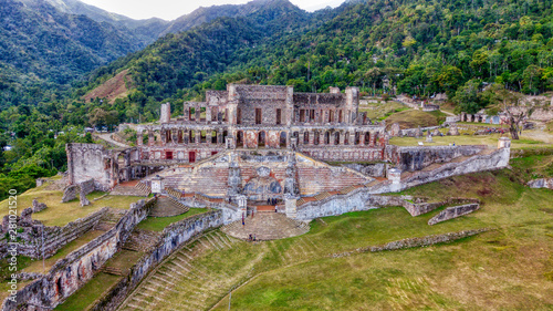 Aerial View of Sans-Souci Palace in Milot, Haiti photo