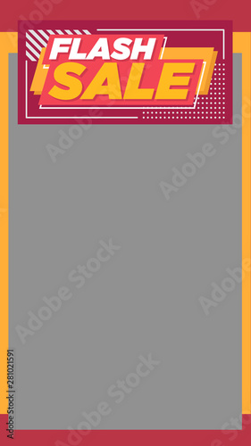 Modern promotion web banner for social media mobile apps