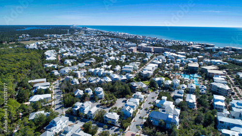 Aerial View of the 30A Community of Seacrest, Florida photo