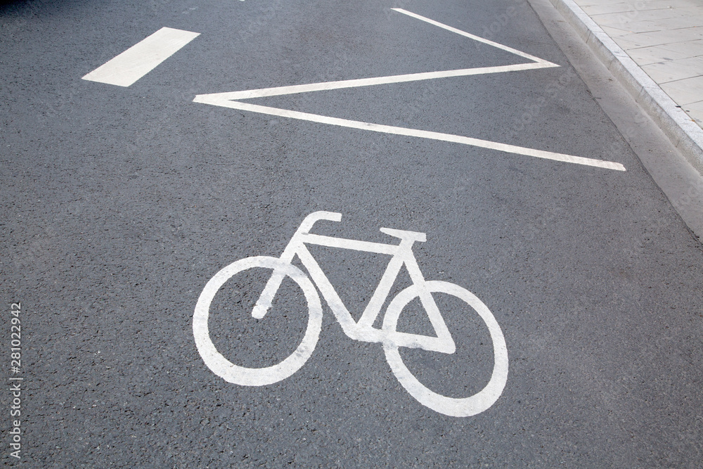 Cycle Path Symbol; Frankfurt Cycle Path Symbol; Frankfurt