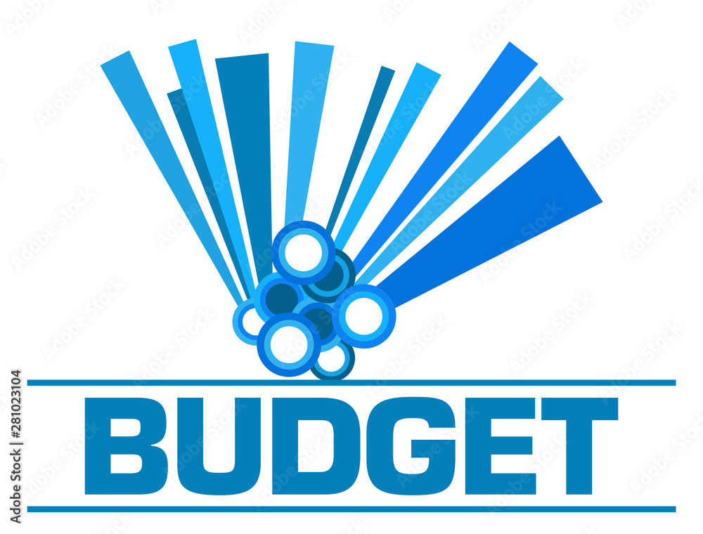 Budget Blue Graphical Element Text 