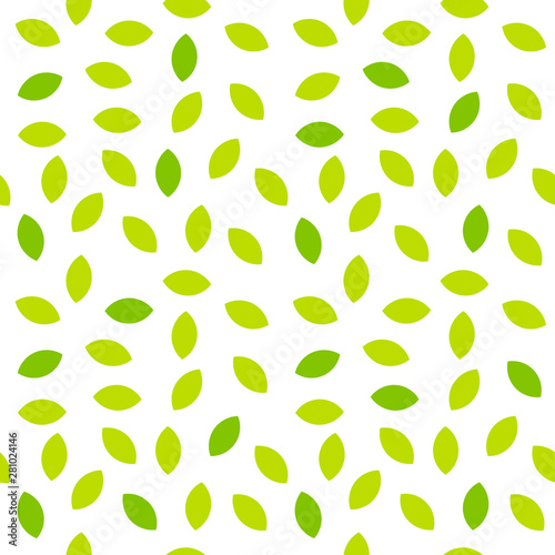 Green leaves seamless pattern.