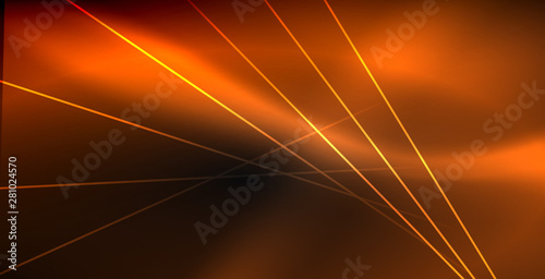 Neon color abstract lines © antishock