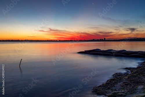 Como Jetty Perth Orange Sky Sunset 1  © Sue