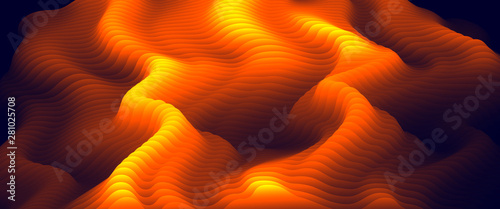 Gradient color 3D flame fluid shape vector abstract background, dynamic dimensional design element in motion, trendy modern style.