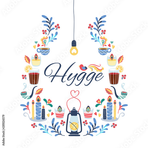 Hygge style background.