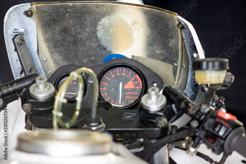 interior moto de carreras photo