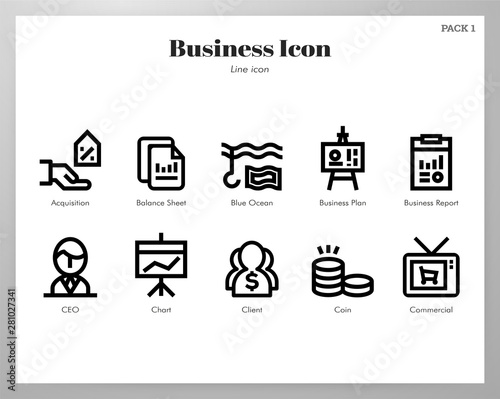 Business icons Line pack