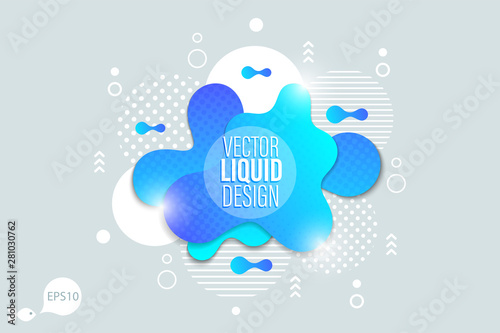 The modern vector liquid form design elements