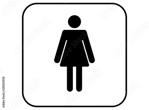   women wc sign, woman toilet icon  -