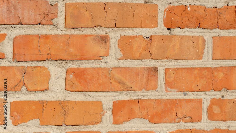 Obraz premium a red brick wall. texture