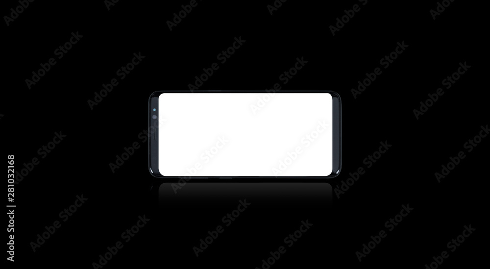 Smartphone mockup, blank screen, isolated background, for ui ux designer template