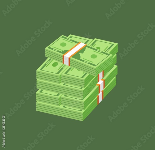 Stack of paper cash money or currency