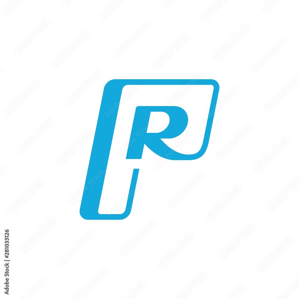 PR Letter Initial Business Isolated Logo Vector PR Letter Initial Business Isolated Logo Vector